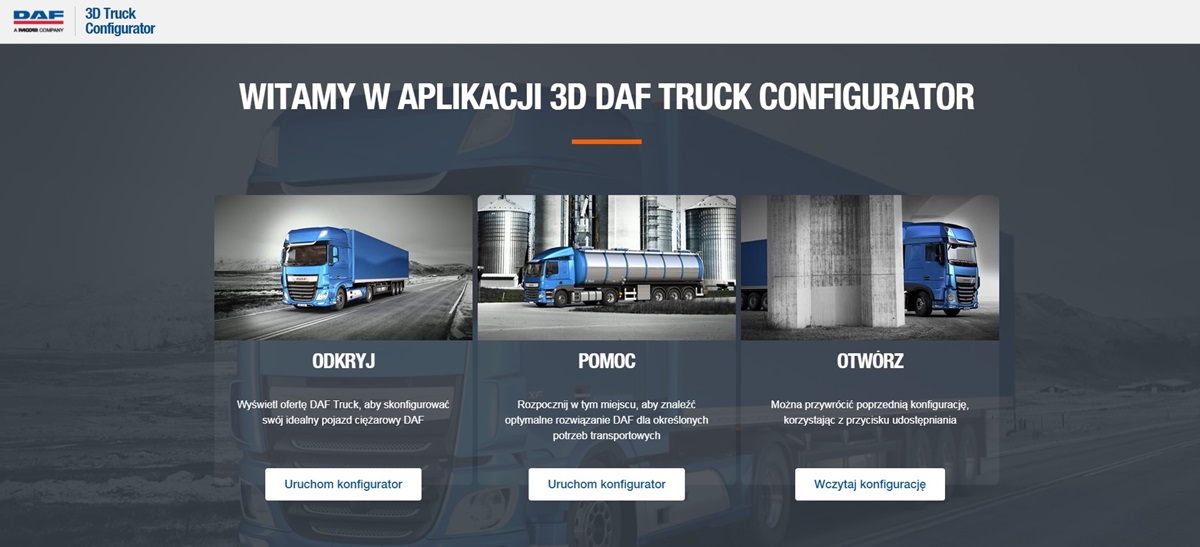 DAF 3D Trucks Configurator